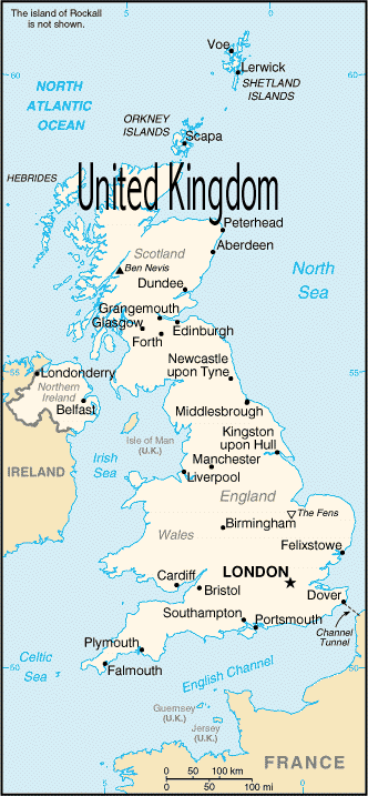 Map of United Kingdom - Print for easier reading.